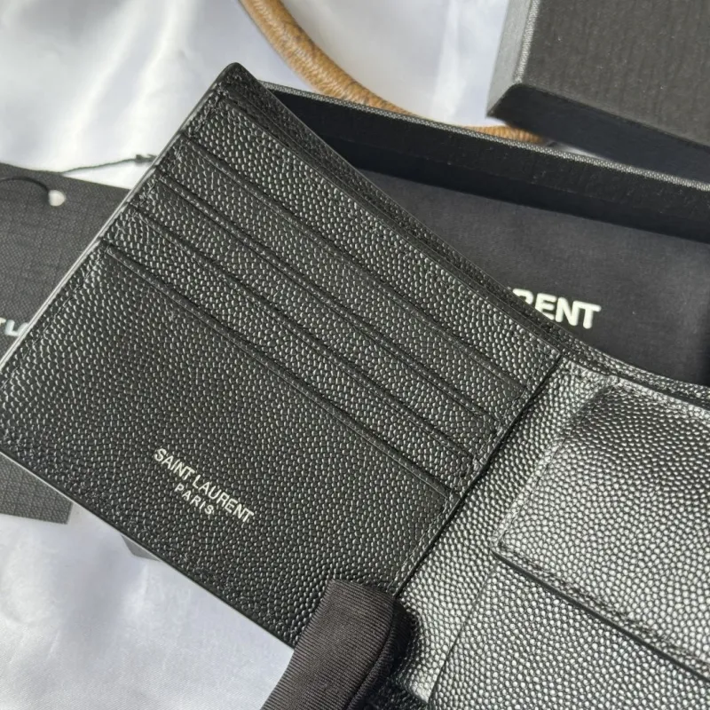 Saint Laurent Black Leather Bifold Wallet - Image 10