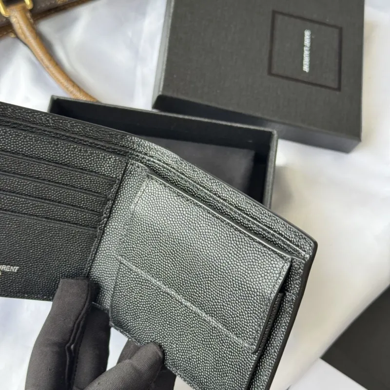 Saint Laurent Black Leather Bifold Wallet - Image 11