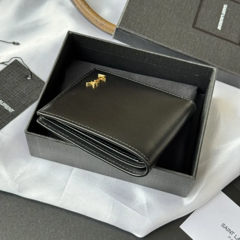 Saint Laurent Black Leather Bifold Wallet - Image 3