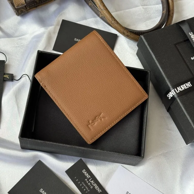 Saint Laurent Brown Leather Bifold Wallet 97 - Image 5