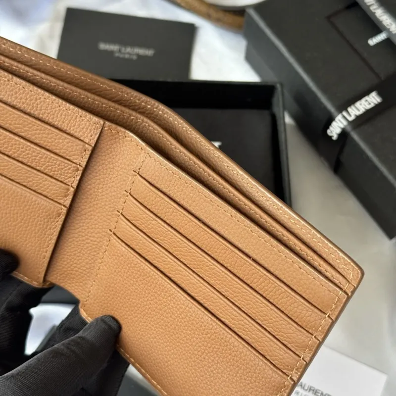 Saint Laurent Brown Leather Bifold Wallet 97 - Image 8