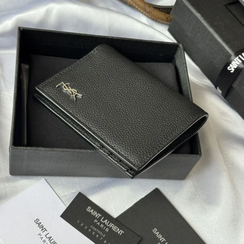 Saint Laurent Black Leather Bifold Wallet - Image 3