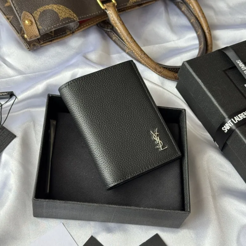 Saint Laurent Black Leather Bifold Wallet - Image 5