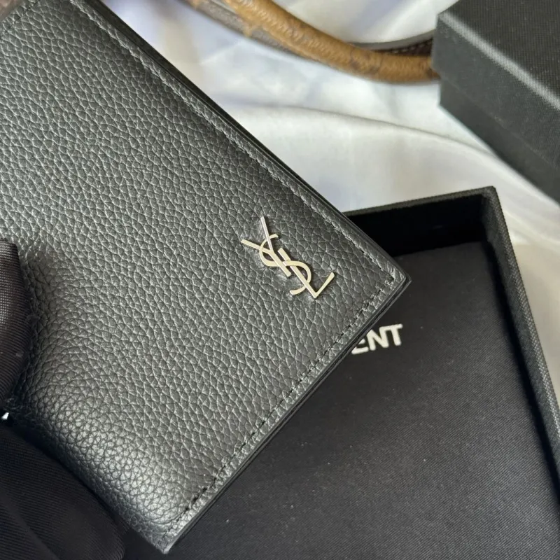 Saint Laurent Black Leather Bifold Wallet - Image 6