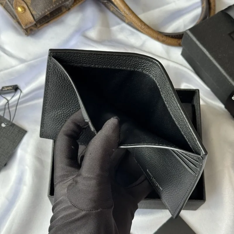 Saint Laurent Black Leather Bifold Wallet - Image 9