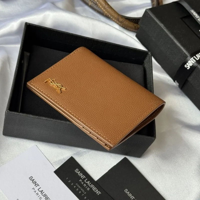 Saint Laurent Brown Leather Bifold Wallet 105 - Image 3