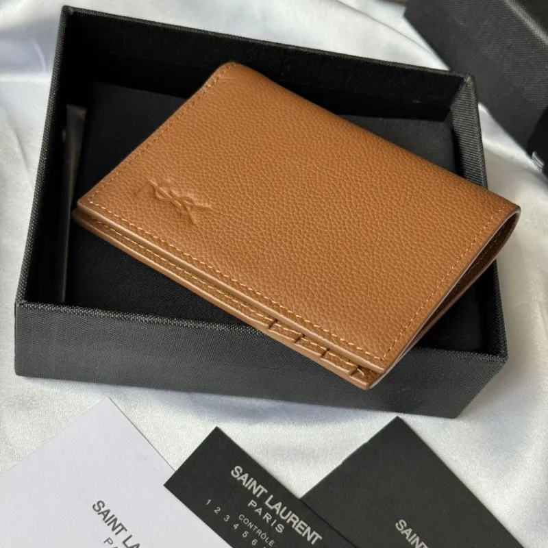 Saint Laurent Brown Bifold Leather Wallet - Image 3
