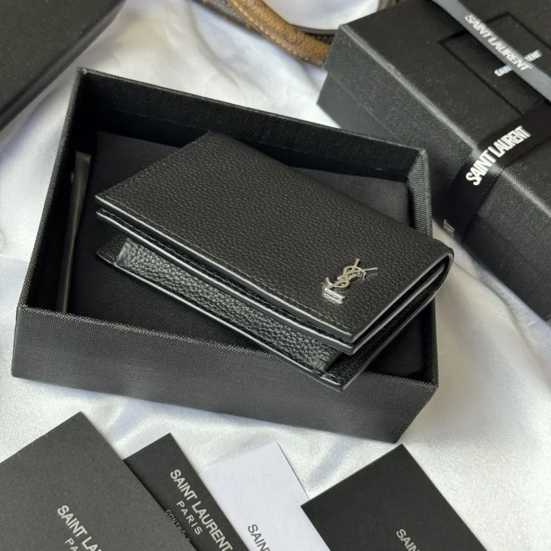 Saint Laurent Black Leather Wallet - Image 3