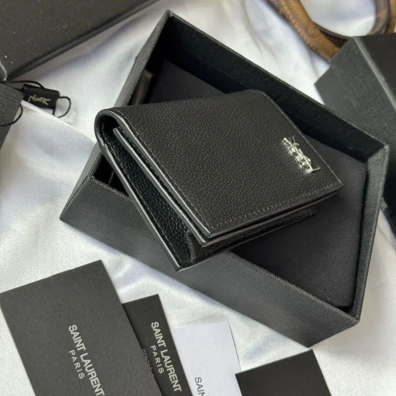 Saint Laurent Black Leather Wallet - Image 4