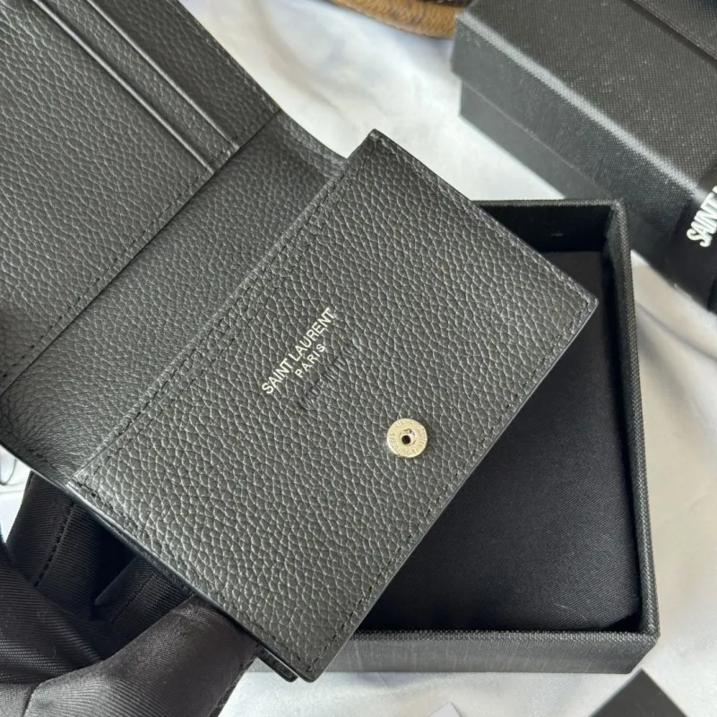 Saint Laurent Black Leather Wallet - Image 7