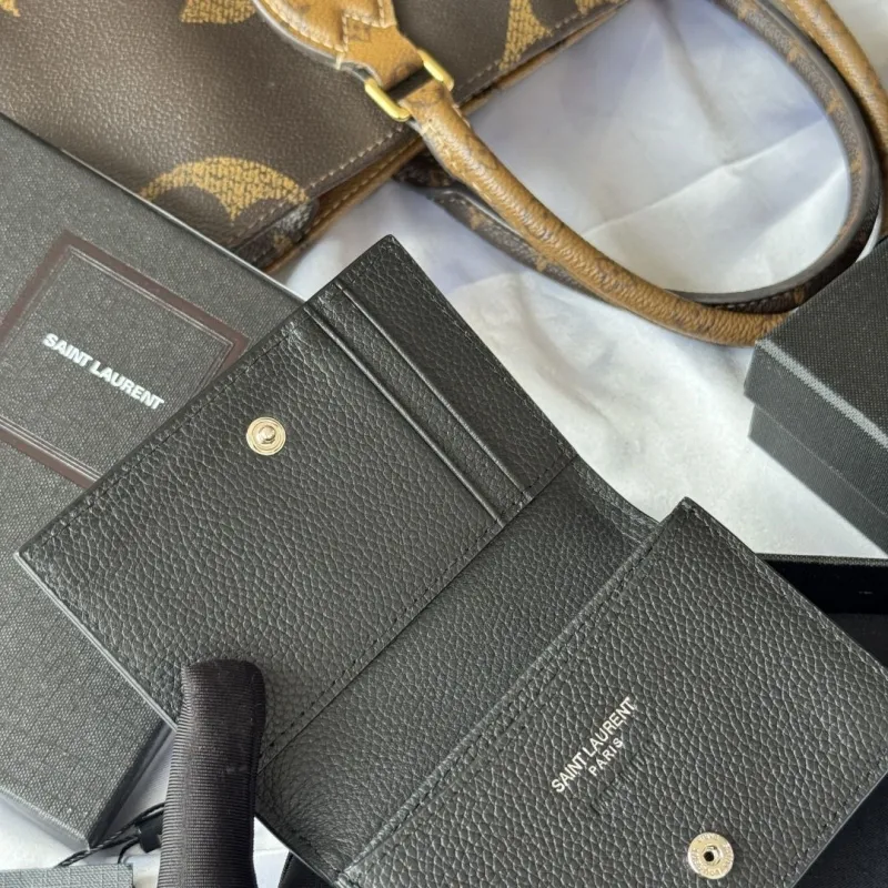Saint Laurent Black Leather Wallet - Image 8