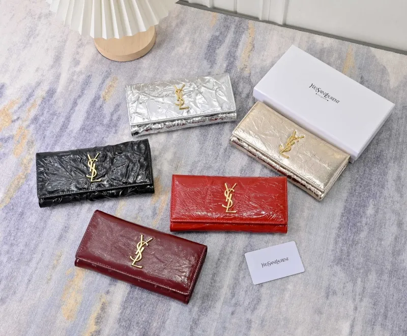 YSL Women's Long Leather Wallet