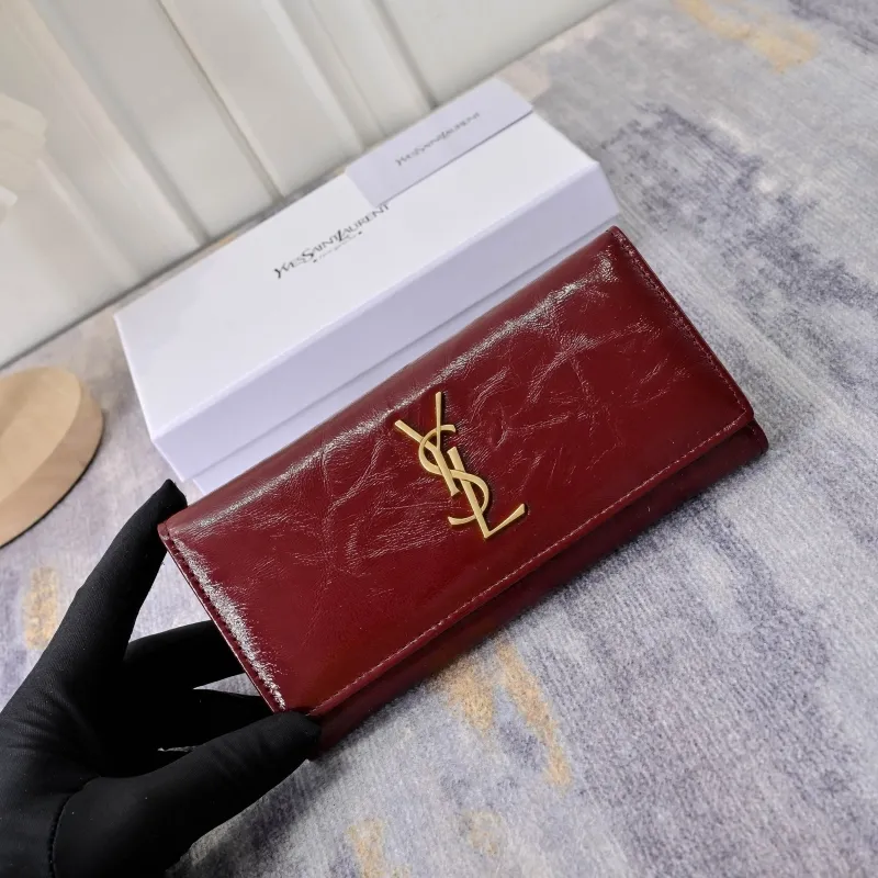 YSL Women's Long Leather Wallet - Image 3