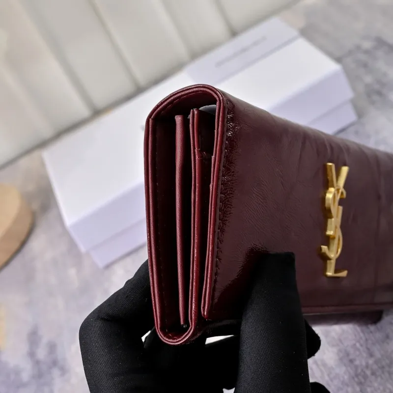YSL Women's Long Leather Wallet - Image 5