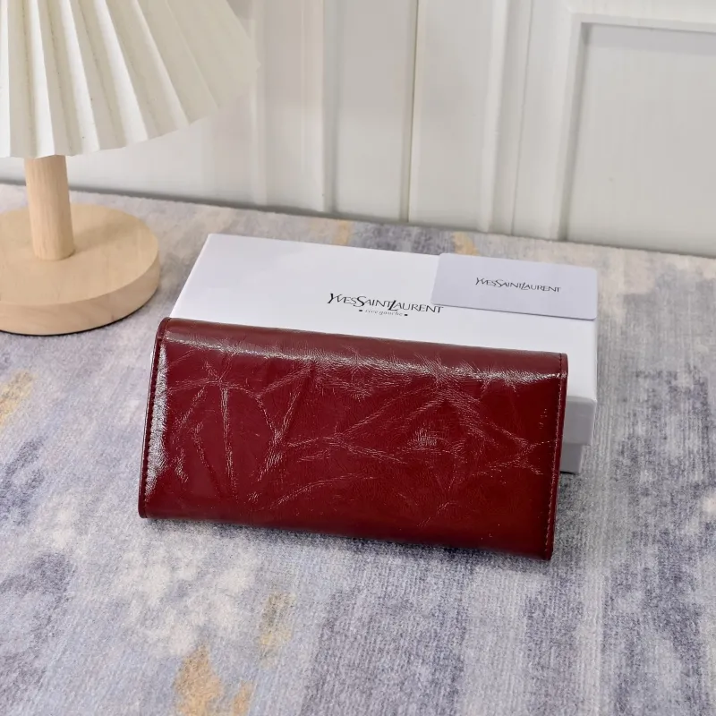 YSL Women's Long Leather Wallet - Image 6