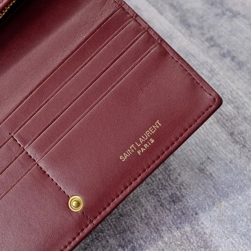YSL Women's Long Leather Wallet - Image 8