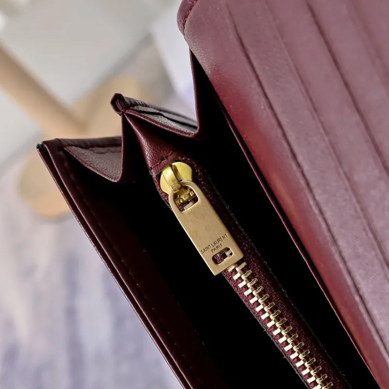 YSL Women's Long Leather Wallet - Image 9