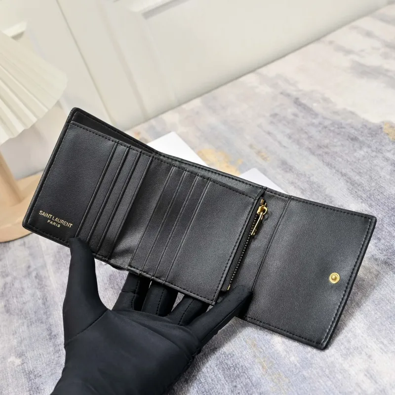 Yves Saint Laurent Black Leather Wallet - Image 7