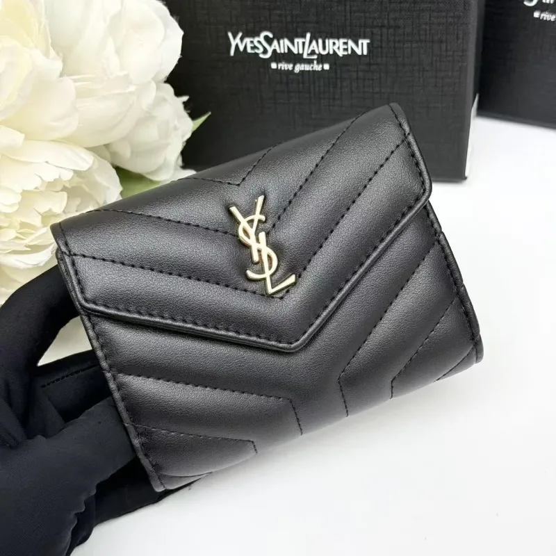 Alternative view of Yves Saint Laurent Black Compact Leather Wallet
