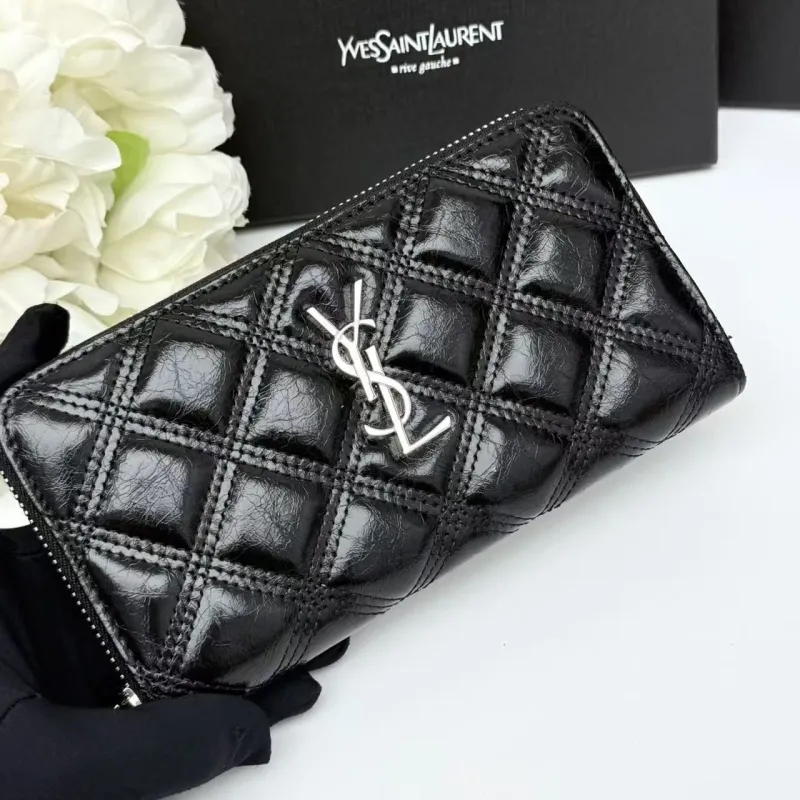 Alternative view of Yves Saint Laurent Black Zip Around Wallet 159