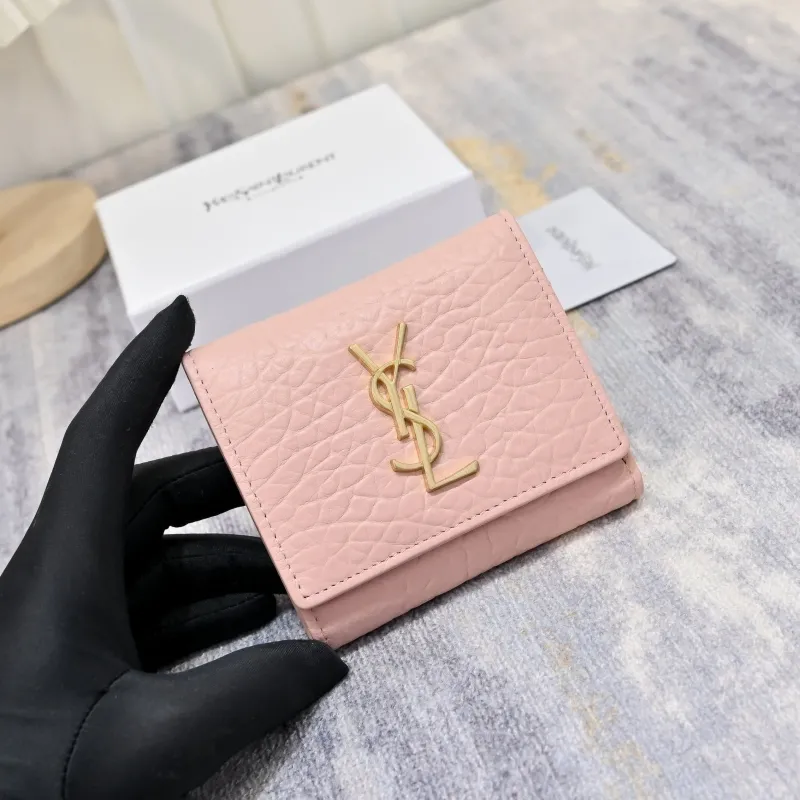Alternative view of YSL Pink Leather Compact Wallet 167