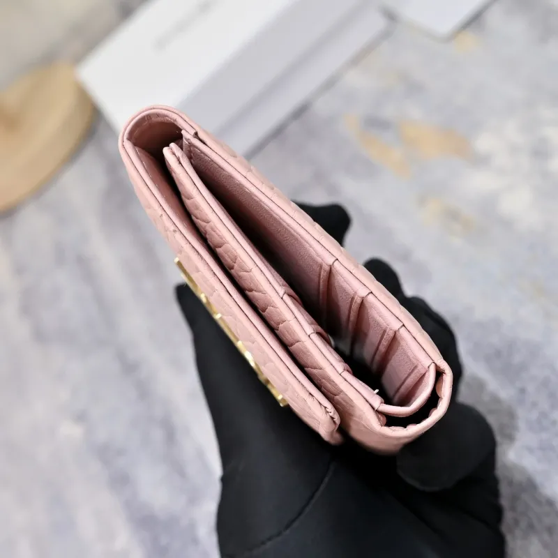 YSL Pink Leather Compact Wallet 167 - Image 4
