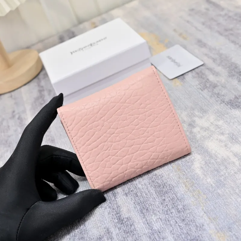 YSL Pink Leather Compact Wallet 167 - Image 5