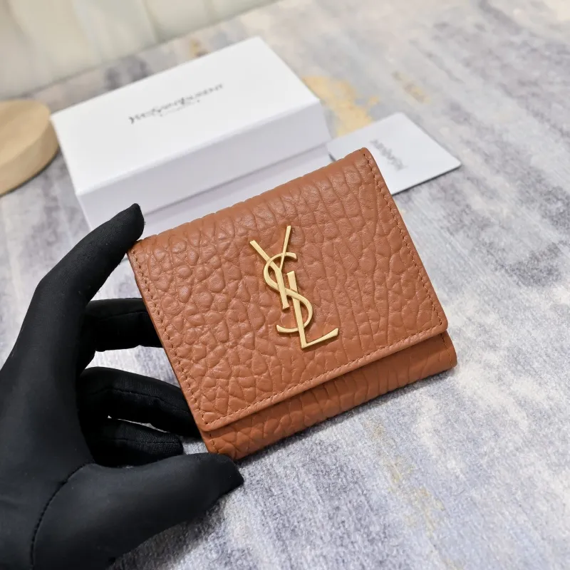 Yves Saint Laurent Leather Compact Wallet - Image 3