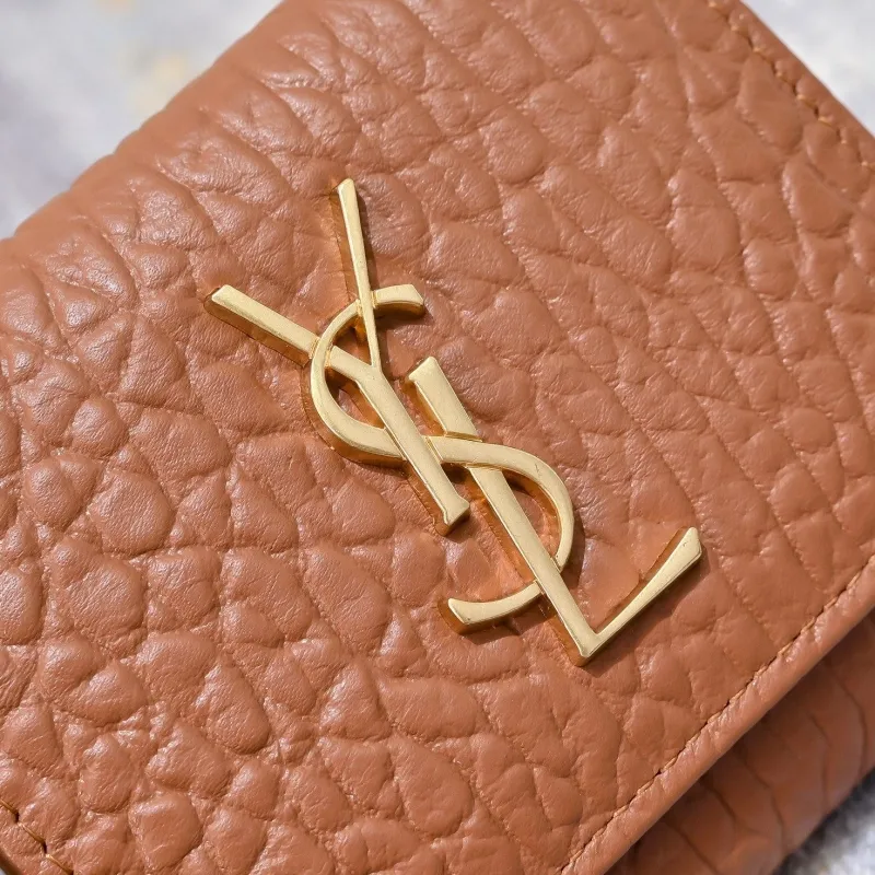 Yves Saint Laurent Leather Compact Wallet - Image 4
