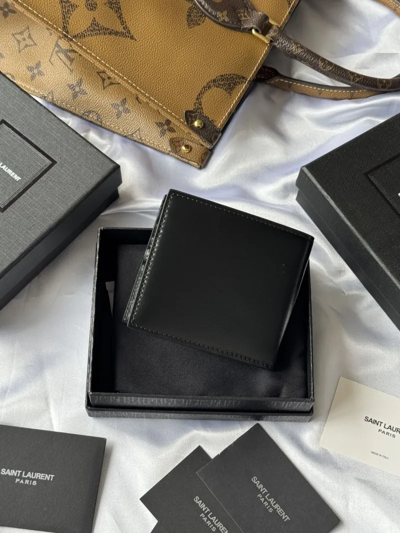 Alternative view of Saint Laurent Black Leather Bifold Wallet