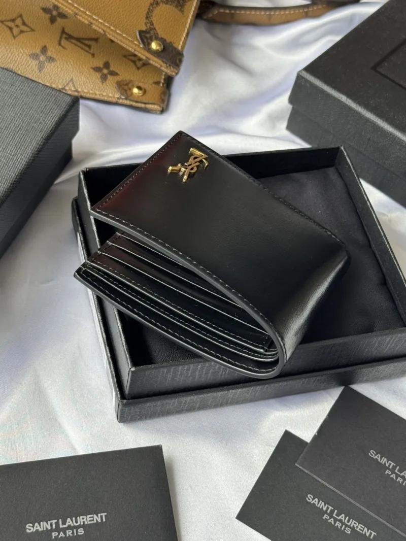 Saint Laurent Black Leather Bifold Wallet - Image 3
