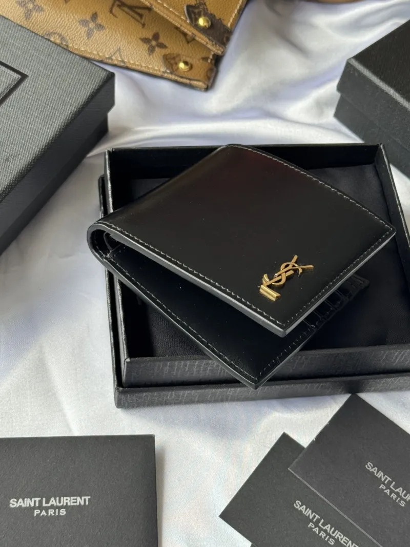 Saint Laurent Black Leather Bifold Wallet - Image 4