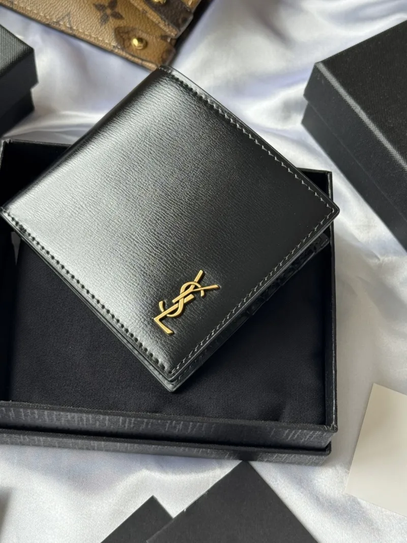 Saint Laurent Black Leather Bifold Wallet - Image 5