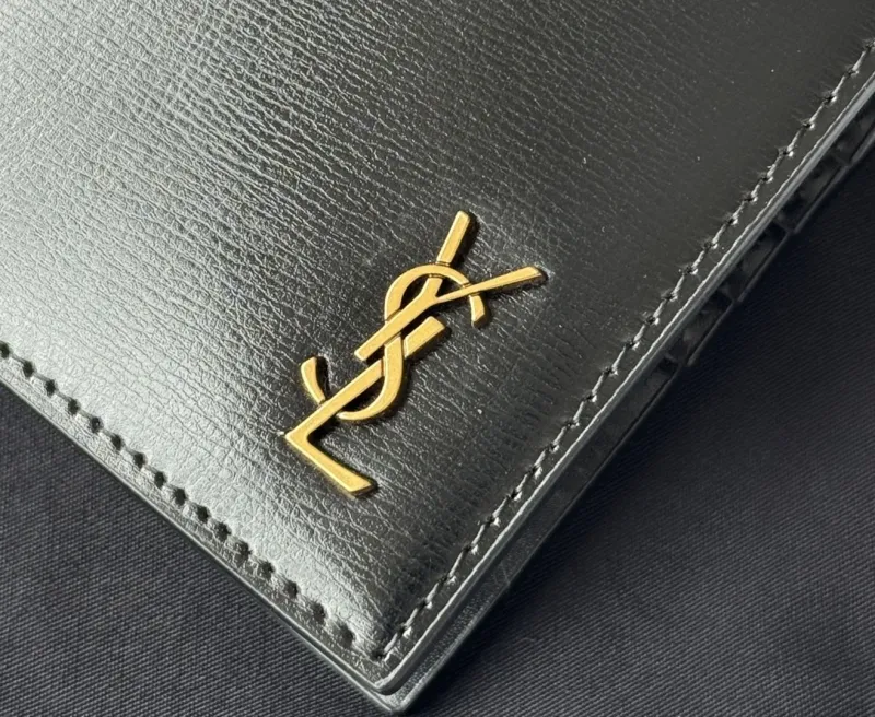 Saint Laurent Black Leather Bifold Wallet - Image 6