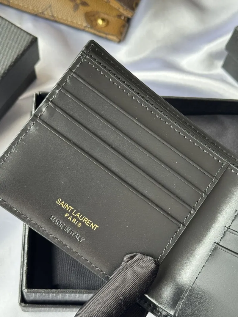 Saint Laurent Black Leather Bifold Wallet - Image 8