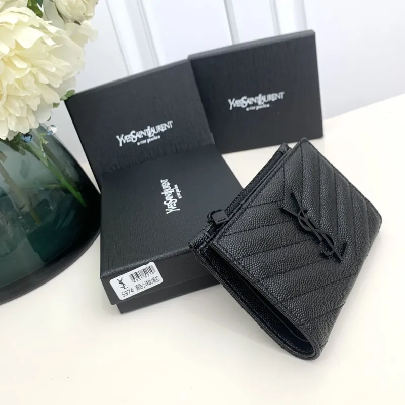Alternative view of Yves Saint Laurent Black Compact Wallet 5974