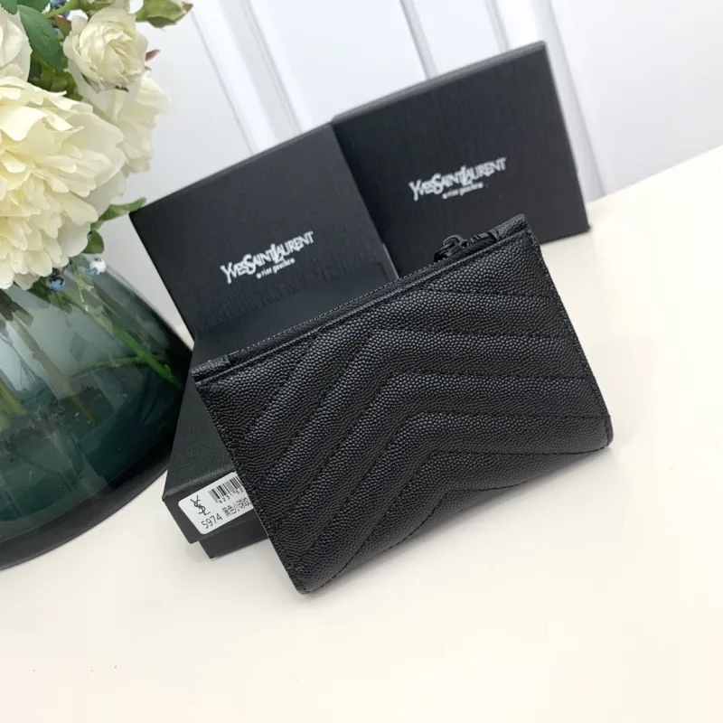 Yves Saint Laurent Black Compact Wallet 5974 - Image 3