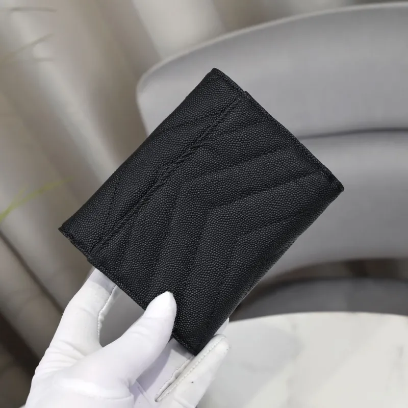 YSL Black Trifold Wallet 204 - Image 3