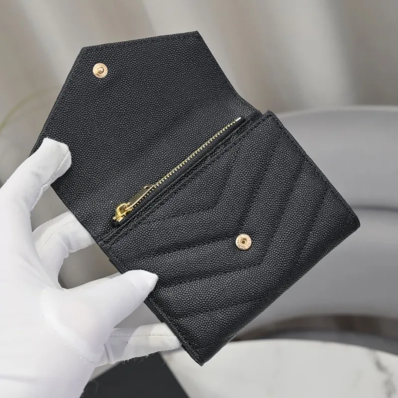 YSL Black Trifold Wallet 204 - Image 5