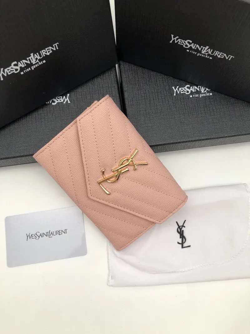 Yves Saint Laurent Pink Compact Wallet 207
