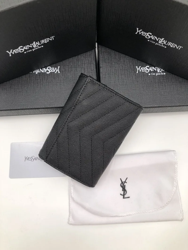 Alternative view of Yves Saint Laurent Black Leather Compact Wallet