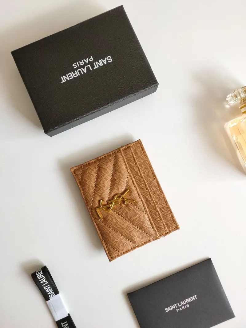 Alternative view of Saint Laurent Tan Leather Card Holder
