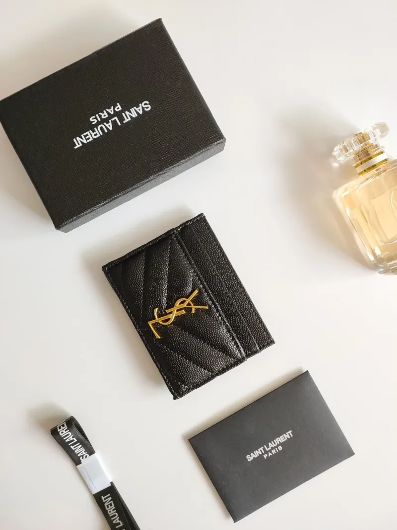 Alternative view of Saint Laurent Black Leather Card Holder