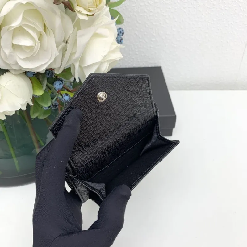YSL Black Compact Leather Wallet 6868 - Image 7