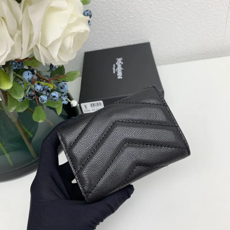YSL Black Small Wallet 6868 - Image 4