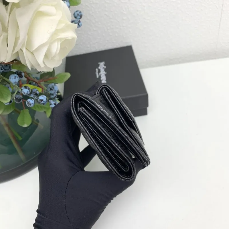 YSL Black Small Wallet 6868 - Image 6