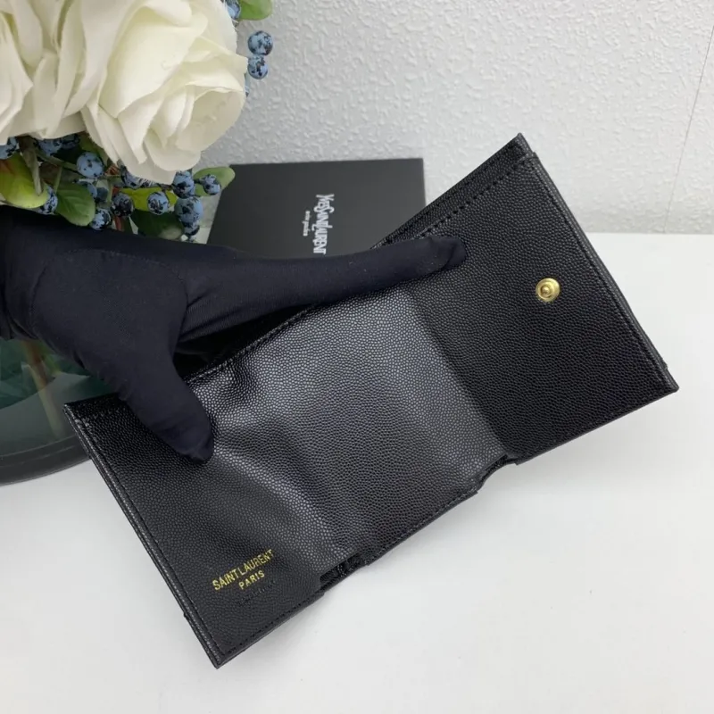 YSL Black Small Wallet 6868 - Image 8