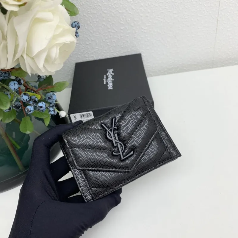 Alternative view of YSL Black Caviar Leather Wallet 6868