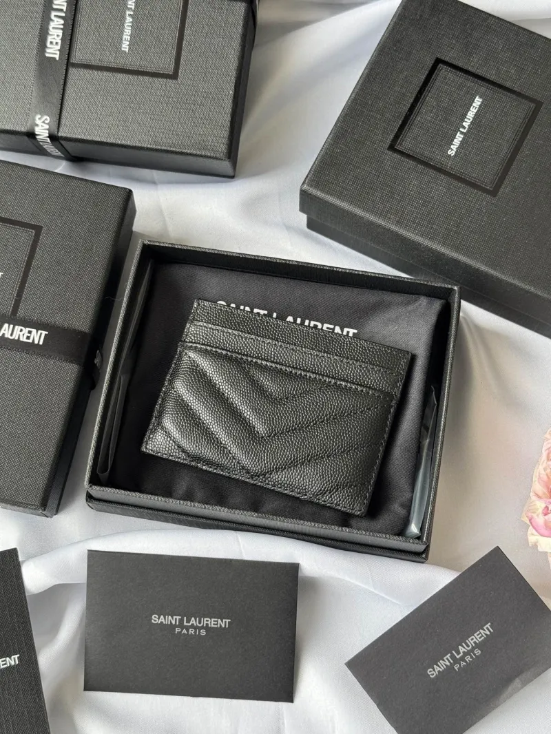 Alternative view of Saint Laurent Black Leather Card Holder