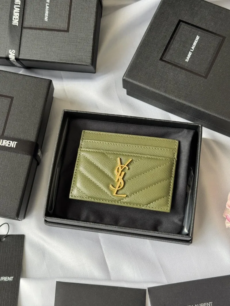 Saint Laurent Olive Green Card Holder 278
